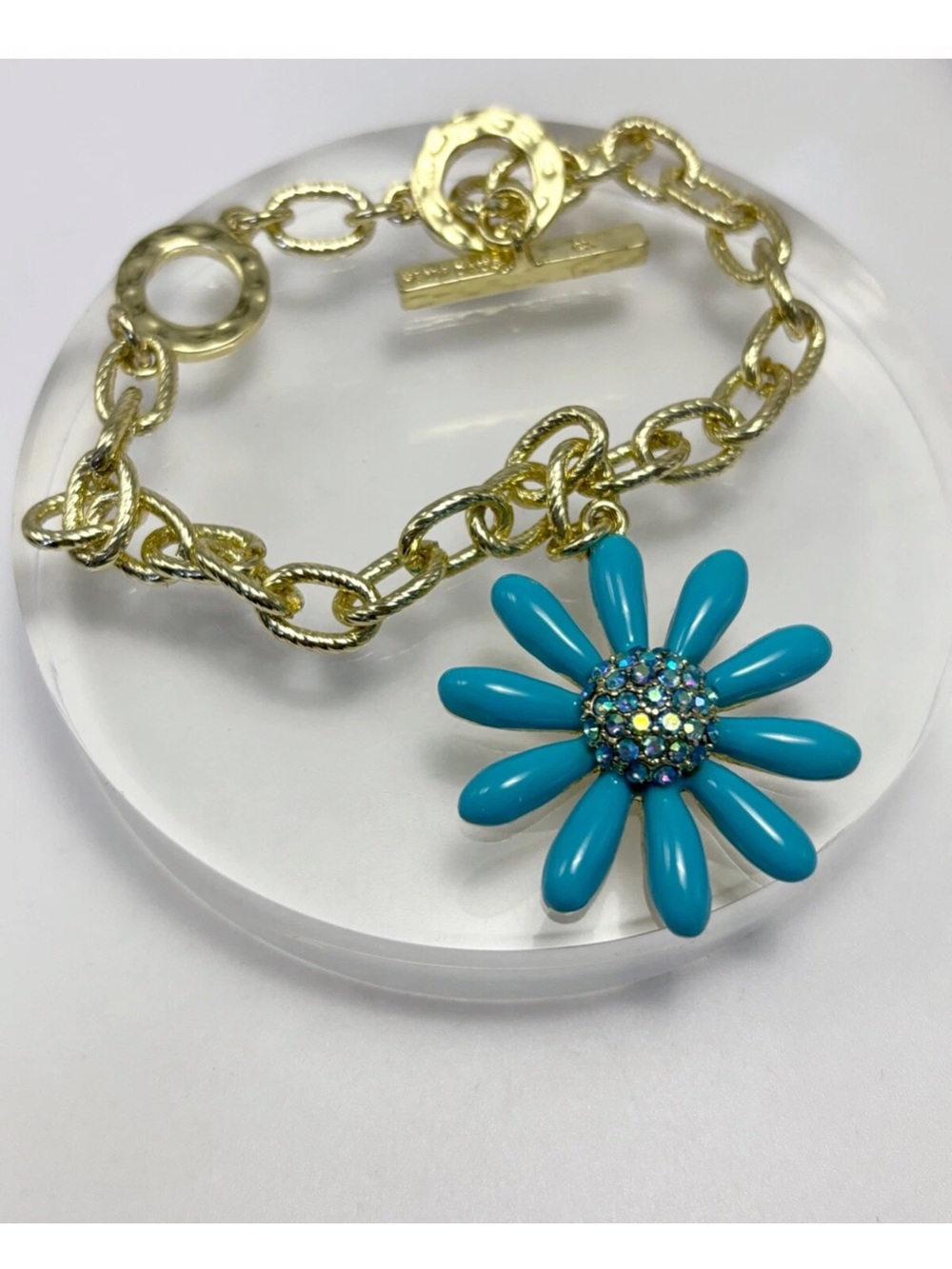 NWOT Heidi Daus Turquoise (color) Swarovski Daisy Bracelet